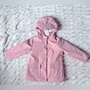 EUC ZARA Rubberized Pink Raincoat